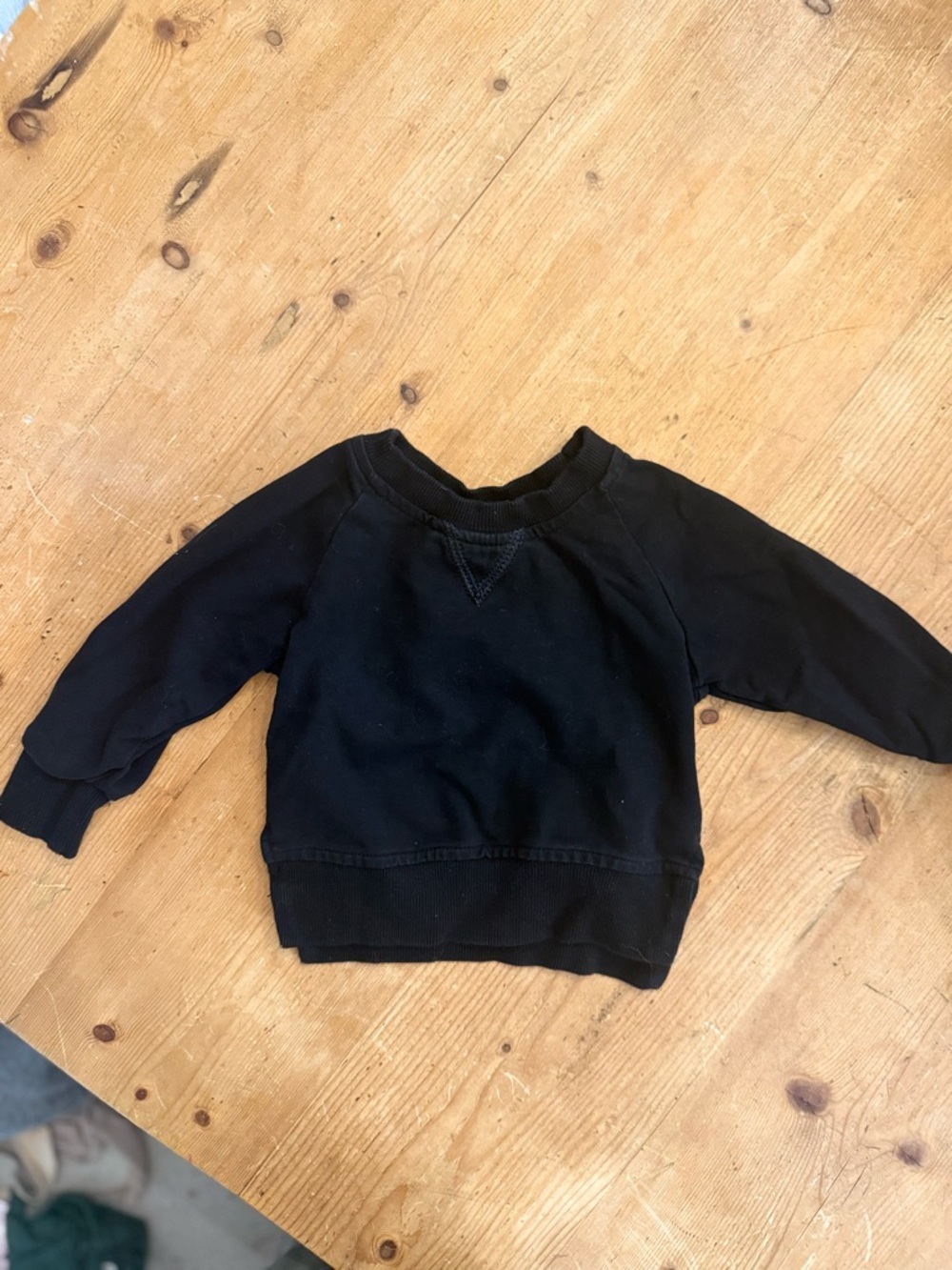 Little Bipsy Black Baby Crewneck Sweatshirt